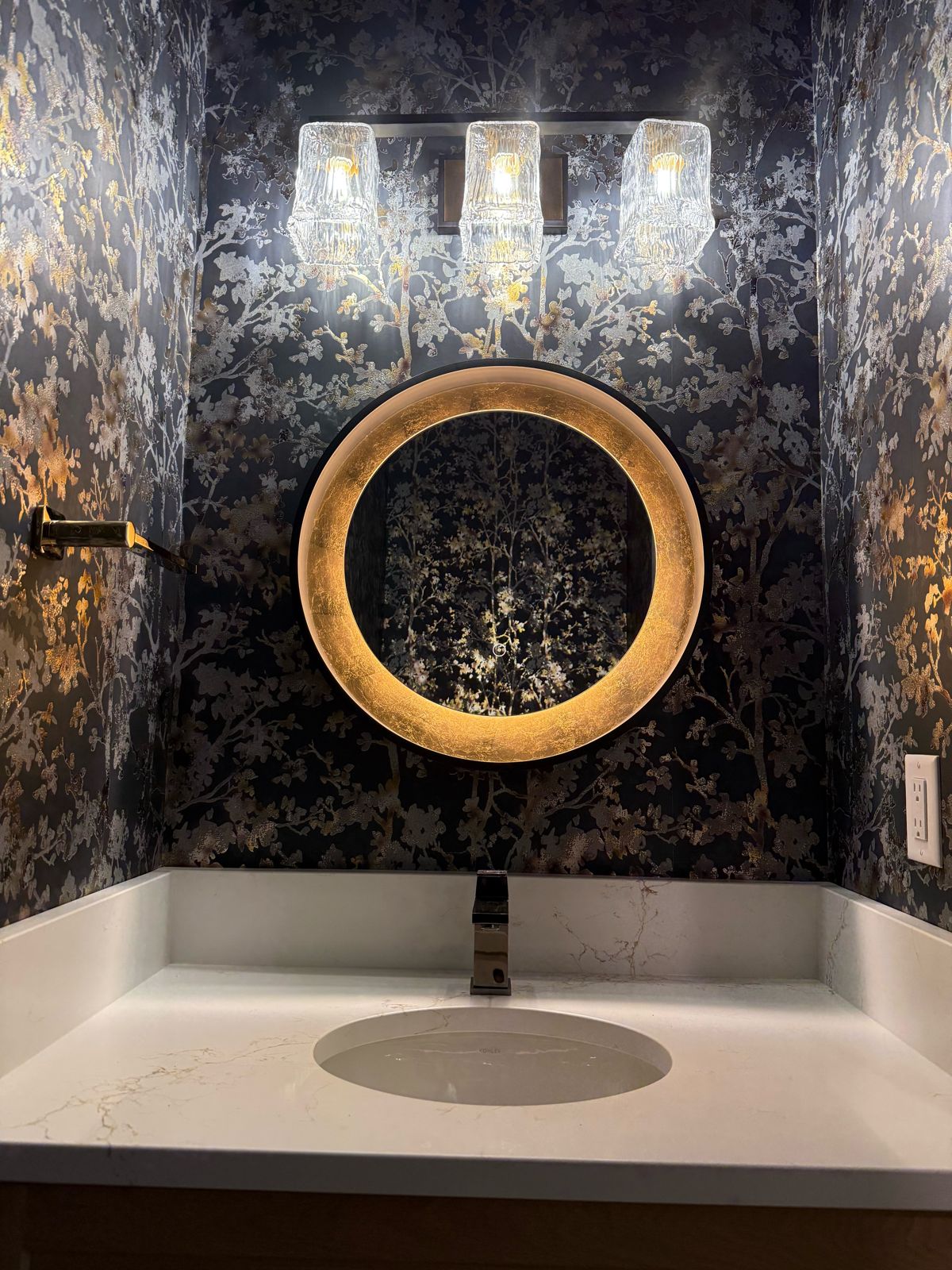 Backlit Powder Room Mirror