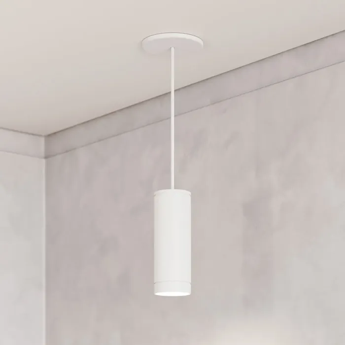 CSL Lighting CSL Forme 3" Cylinder LED Cord Pendant, Semi Gloss White, 2700K