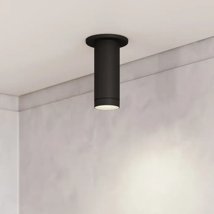 CSL Lighting CSL Forme 3" Cylinder LED Flush Mount, Matte Black, 2700K