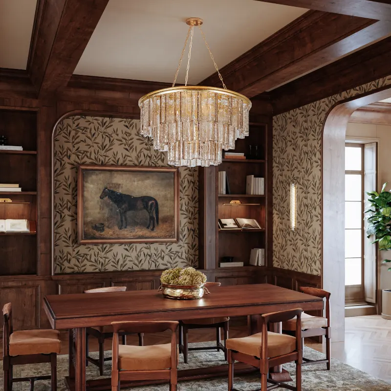 Hudson Valley Lighting fixtures in a styled room
